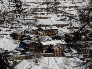 Villaggio di Etirol di Torgnon in inverno - Foto di Gian Mario Navillod.