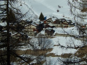 Villaggio di Suisse a Chamois in inverno - Foto di Gian Mario Navillod.